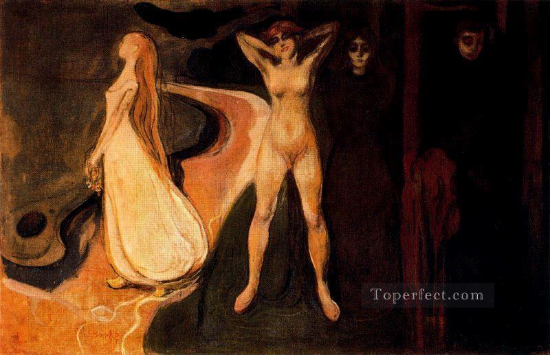 the three stages of woman sphinx 1894 Edvard Munch Expressionism Oil Paintings